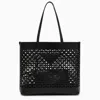 Prada Large Perforated Leather Tote Bag In Brown