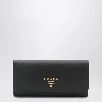 Prada Large Black Saffiano Leather Wallet