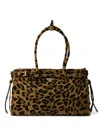 Prada Bonnie Large Printed Leather Handbag In Animal Print