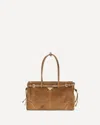 Prada Large Bonnie Shoulder Bag In Sand