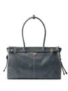 Prada Large Bonnie Tote Bag In Blue