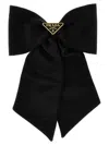 Prada Womens Black Re-nylon Brand-plaque Recycled-nylon Hair Clip In Black
