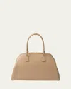 Prada Large Calf Leather Top-handle Bag In F0036 Sabbia