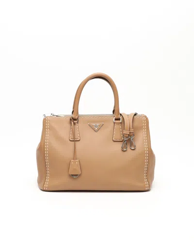 Prada Large Calf Lux Double Zip Bag