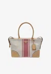 Prada Large Canvas Tote Bag In Multi