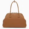 Prada Womens Brown Logo-embossed Large Saffiano Leather Tote Bag In Orange