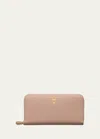 Prada Large Continental Leather Wallet In F0236 Cipria