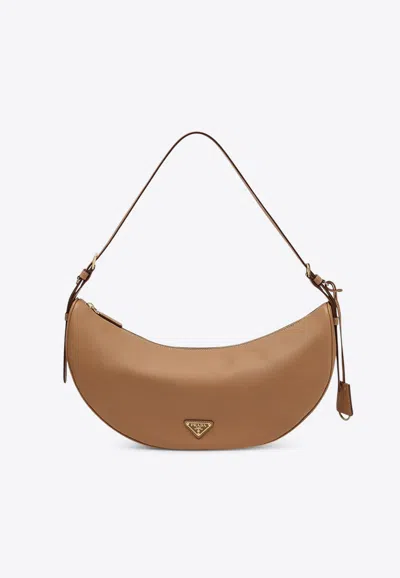 PRADA LARGE DEMI-LUNE SHOULDER BAG
