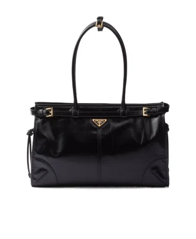 PRADA PRADA TRIANGLE-LOGO DRAWSTRING SHOULDER BAG