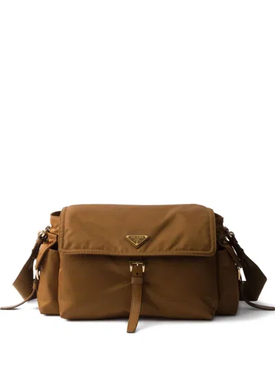 Prada Large Explore Shoulder Bag In Brown