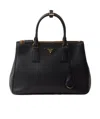Prada Medium Galleria Leather Tote Bag In Black