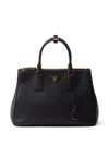 Prada Large Galleria Leather Bag In Black