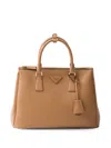 Prada Galleria Large Grain Leather Top-handle Bag In F0018 Naturale