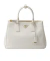 Prada Galleria Large Grain Leather Top-handle Bag In White
