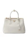 Prada Galleria Large Grain Leather Top-handle Bag In White