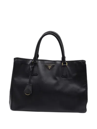 Pre-owned Prada Large Galleria Leather Tote Bag In Black