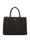 Prada Large Galleria Saffiano Leather Top Handle Bag In Black
