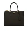 Prada Large Galleria Saffiano Leather Top Handle Bag In Black