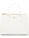 Prada Large Galleria Leather Tote Bag In White