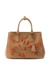 Prada Large Galleria Saffiano Leather Handbag In Brown