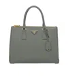 Prada Galleria Large Leather Top-handle Bag In Slate Grey