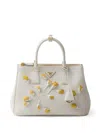Prada Large Galleria Saffiano Leather Handbag In White