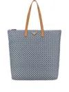 Prada Large Geometric-pattern Tote Bag In Blue