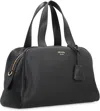 Prada Large Leather Boston Bag In Black