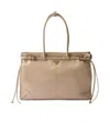 Prada Large Leather Handbag In Travertine