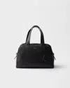 Prada Large Leather Top-handle Bag In Black