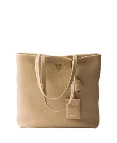PRADA LARGE LEATHER TOTE BAG