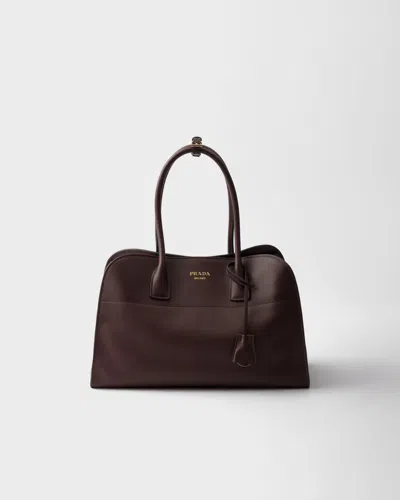 PRADA LARGE LEATHER TOTE BAG