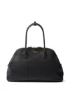 Prada Large Saffiano-leather Tote Bag In Black