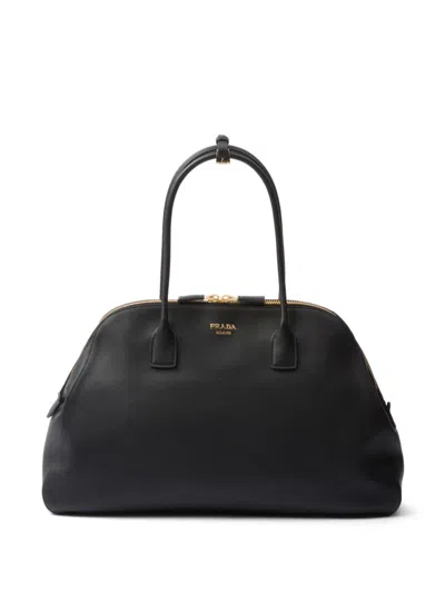 PRADA LARGE LEATHER TOTE BAG