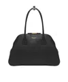 Prada Women's Large Leather Shopping Bag In Black