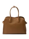 Prada Large Leather Tote Bag In Brown