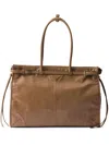 Prada Grosse Handtasche Aus Leder In Brown
