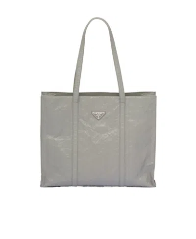 PRADA LARGE ANTIQUE NAPPA LEATHER TOTE