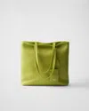 Prada Daino Soft Leather Tote Bag In Lawn Green