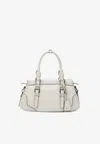 Prada Large Leather Tote Bag In White