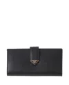 Prada Large Saffiano And Smooth Leather Wallet