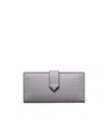 Prada Large Leather Wallet In Wisteria