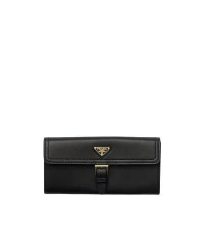 Prada Large Nappa-leather Wallet In Animal Print