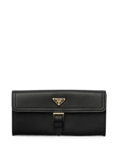 Prada Large Nappa-leather Wallet In Schwarz