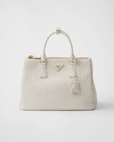 PRADA GROSSE PRADA GALLERIA TASCHE AUS LEDER MIT NIETEN