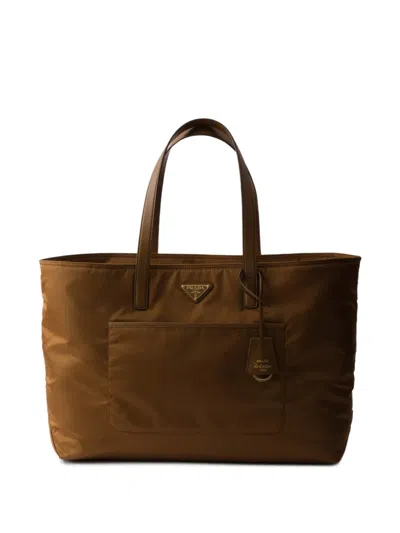 Prada Grosse Re-edition 1978 Tote Bag In Brown