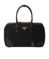 Prada Black Bauletto Re-edition 1978 Satchel In Black