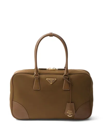 Prada Large Re-edition 1978 Tote Bag In Brown