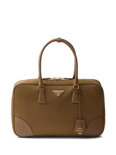 Prada Large Re-edition 1978 Tote Bag In Brown