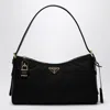 Prada Large Re-nylon And Leather Shoulder Handbag In Black